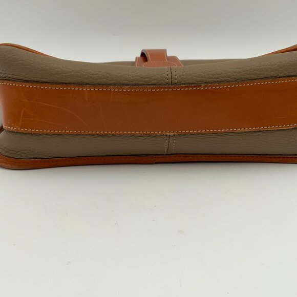 Dooney & Bourke Medium Pebbled Taupe Leather Bag 1980's USA No Strap - Picture 7 of 12